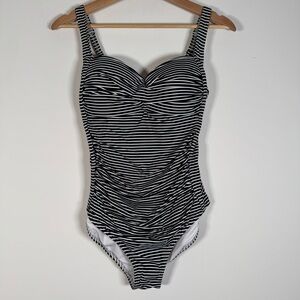 Nip Tuck Sorrento Stripe Joanne One Piece Swimsuit size 8